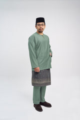 Patawali Classic Fit Baju Melayu Teluk Belanga - Grass Green