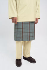 Patawali Classic Fit Baju Melayu Teluk Belanga - Kuning Langsat