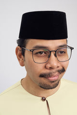 Patawali Classic Fit Baju Melayu Teluk Belanga - Kuning Langsat