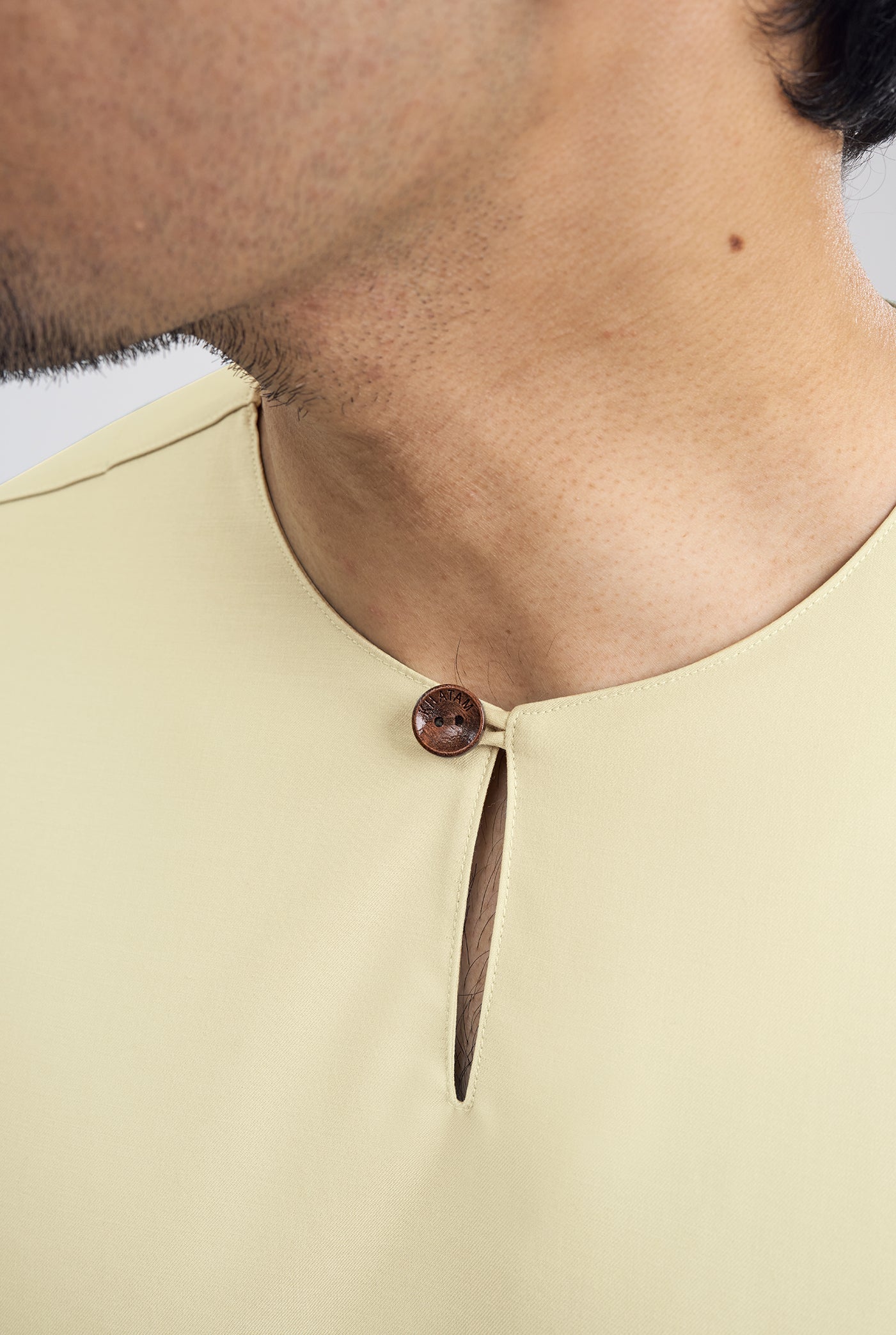 Patawali Classic Fit Baju Melayu Teluk Belanga - Kuning Langsat