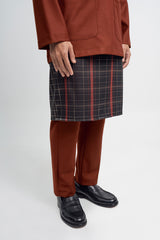 Patawali Classic Fit Baju Melayu Teluk Belanga - Bean Brown