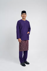 Patawali Classic Fit Baju Melayu Teluk Belanga - Dark Indigo