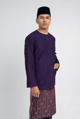 Patawali Classic Fit Baju Melayu Teluk Belanga - Dark Indigo