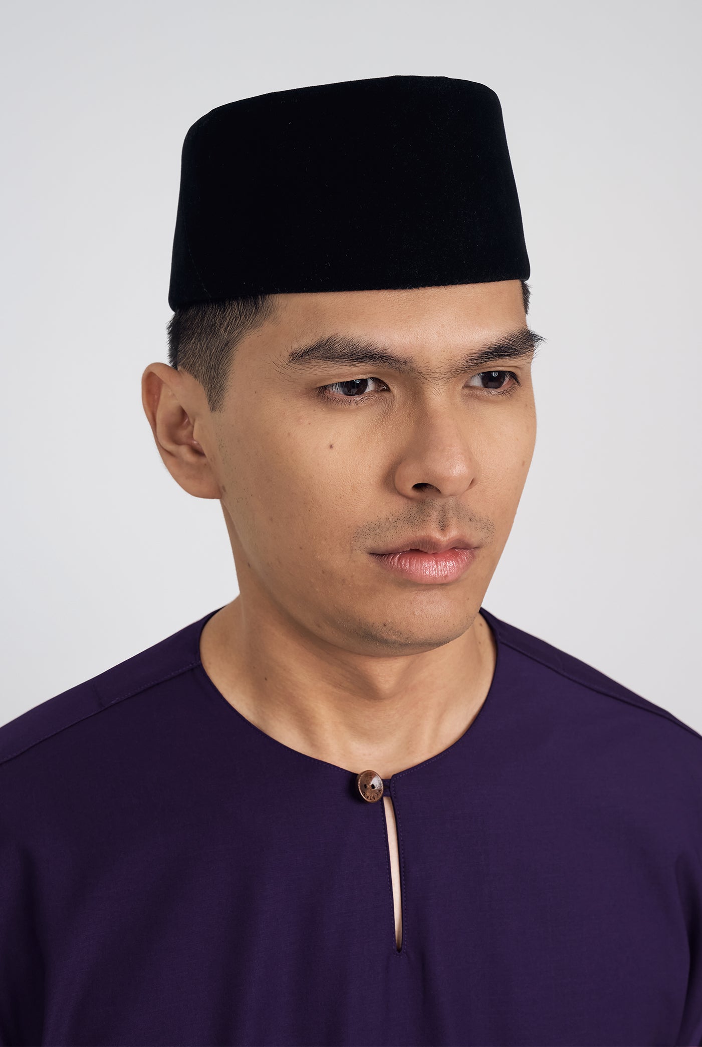 Patawali Classic Fit Baju Melayu Teluk Belanga - Dark Indigo