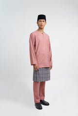 Patawali Classic Fit Baju Melayu Teluk Belanga - Smokey Pink