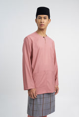 Patawali Classic Fit Baju Melayu Teluk Belanga - Smokey Pink