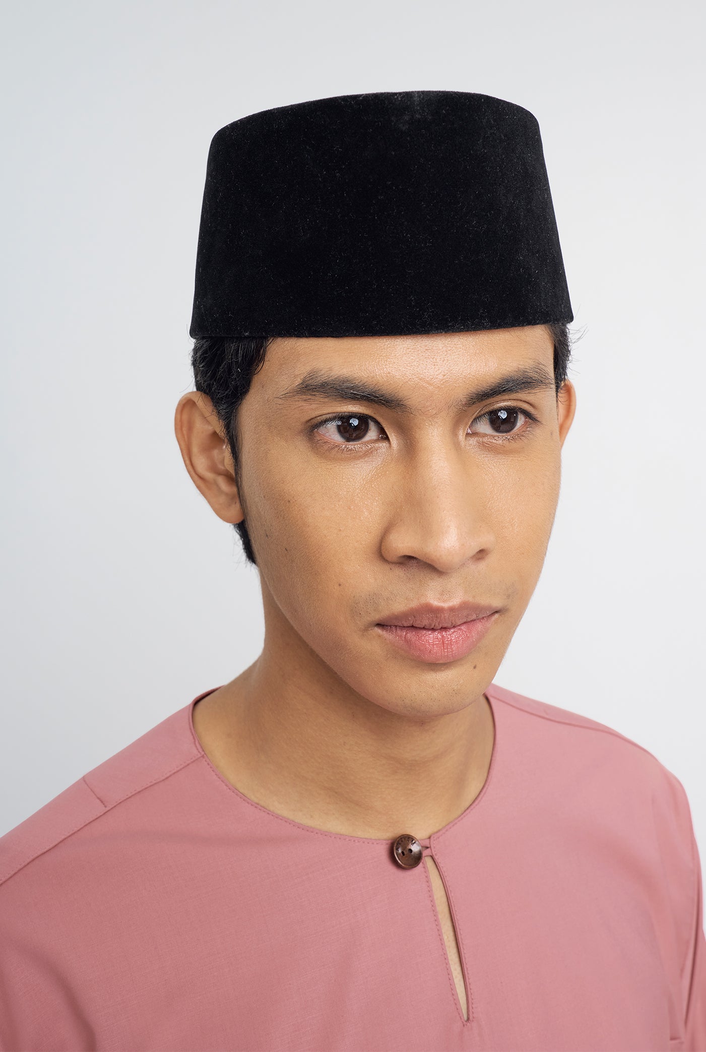 Patawali Classic Fit Baju Melayu Teluk Belanga - Smokey Pink
