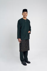 Patawali Classic Fit Baju Melayu Teluk Belanga - Deep Green