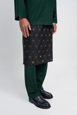 Patawali Classic Fit Baju Melayu Teluk Belanga - Deep Green