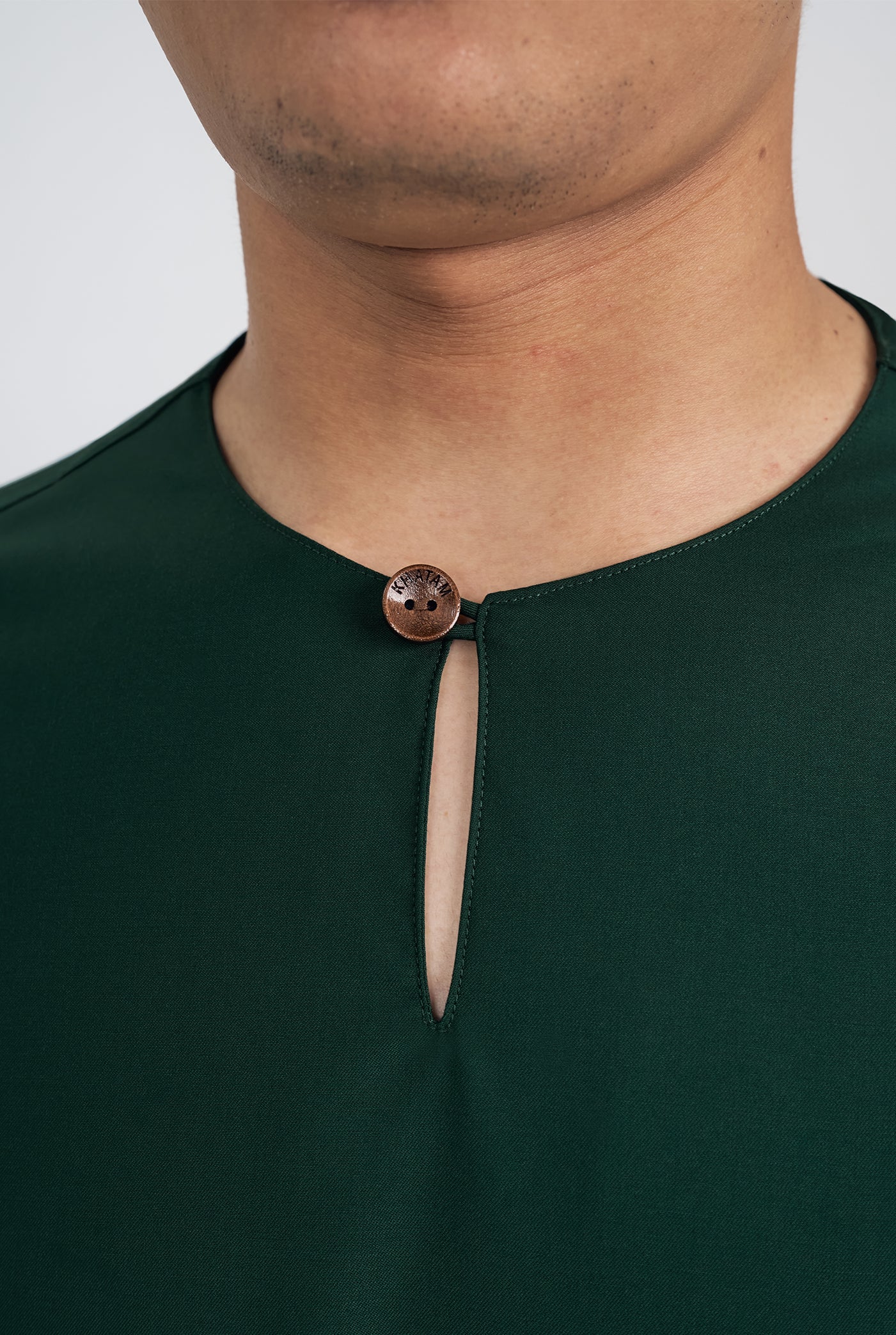 Patawali Classic Fit Baju Melayu Teluk Belanga - Deep Green