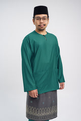 Patawali Classic Fit Baju Melayu Teluk Belanga - Turquoise