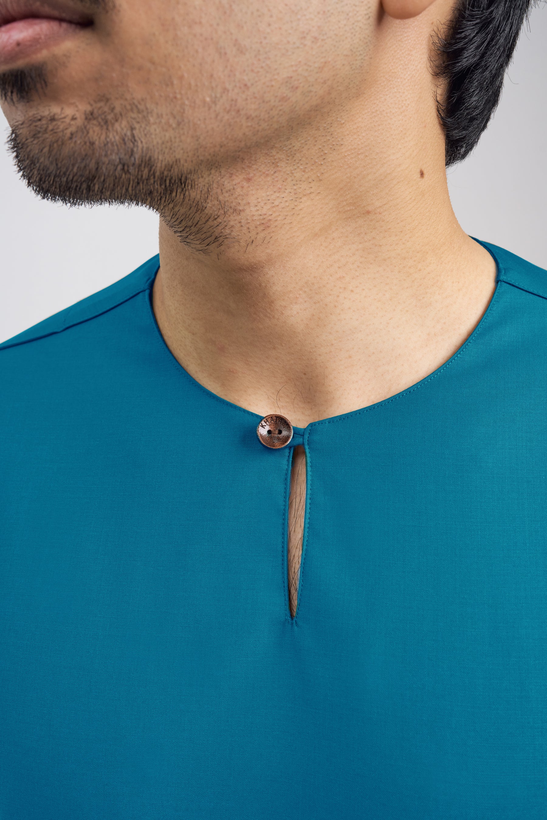 Patawali Classic Fit Baju Melayu Teluk Belanga - Turquoise