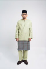 Patawali Classic Fit Baju Melayu Teluk Belanga - Honeydew