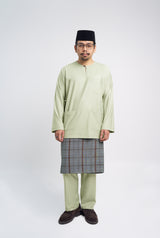 Patawali Classic Fit Baju Melayu Teluk Belanga - Honeydew