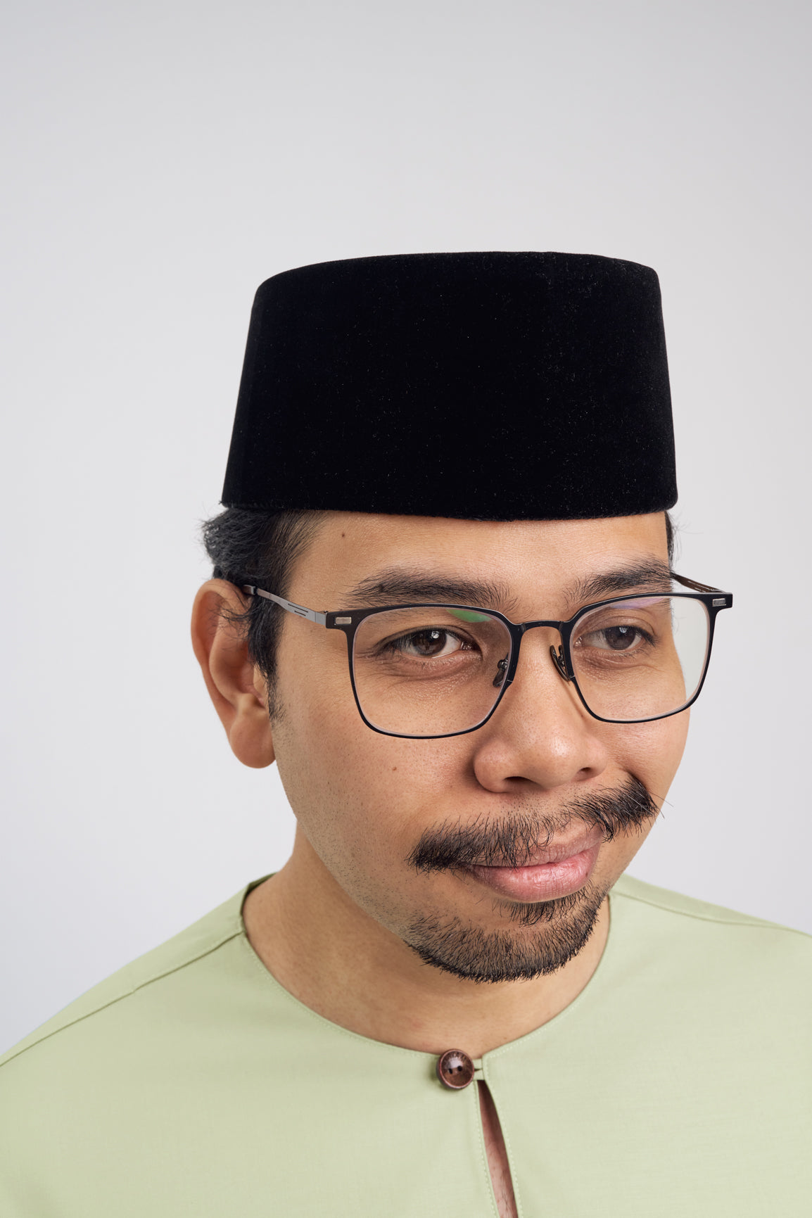 Patawali Classic Fit Baju Melayu Teluk Belanga - Honeydew