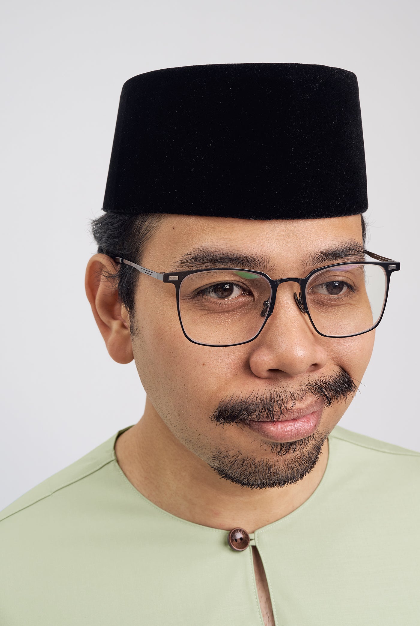 Patawali Classic Fit Baju Melayu Teluk Belanga - Honeydew