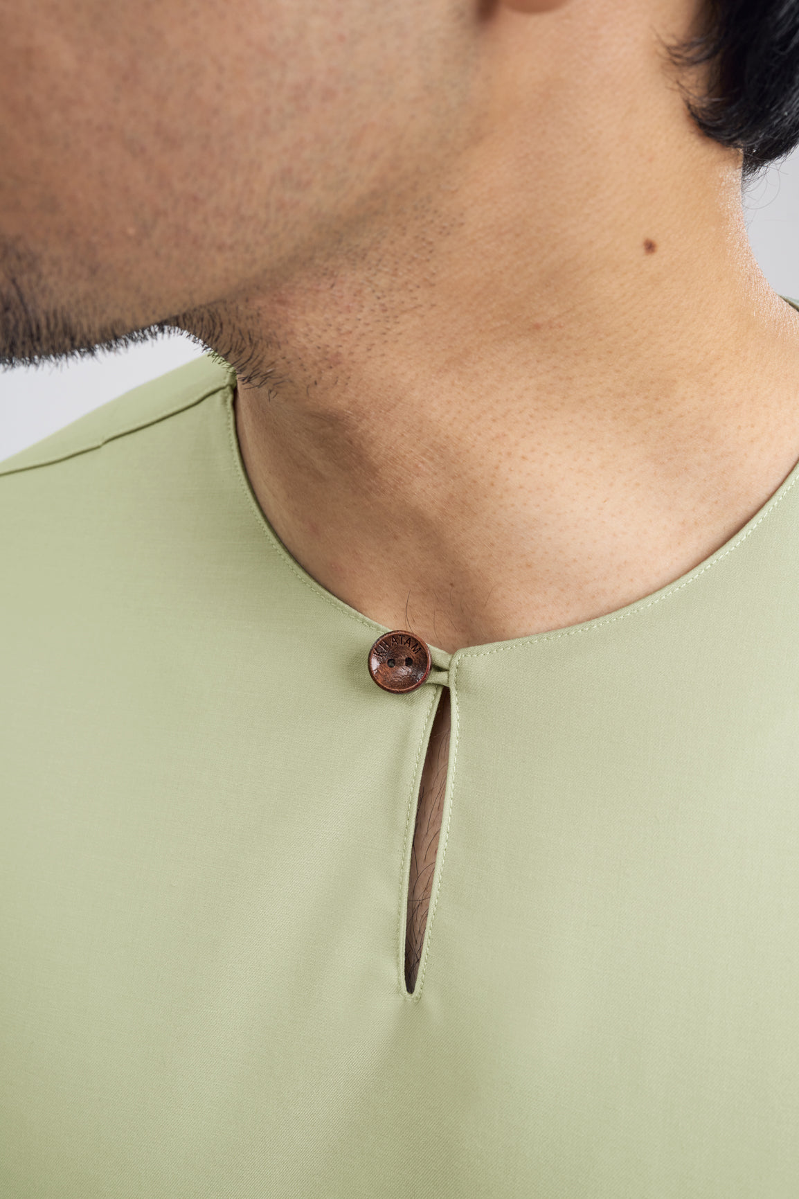 Patawali Classic Fit Baju Melayu Teluk Belanga - Honeydew