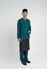 Patawali Classic Fit Baju Melayu Teluk Belanga - Deep Teal