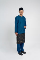Patawali Classic Fit Baju Melayu Teluk Belanga - Deep Teal