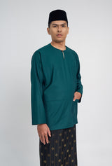 Patawali Classic Fit Baju Melayu Teluk Belanga - Deep Teal