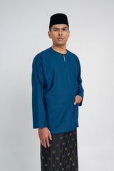Patawali Classic Fit Baju Melayu Teluk Belanga - Deep Teal