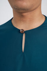 Patawali Classic Fit Baju Melayu Teluk Belanga - Deep Teal