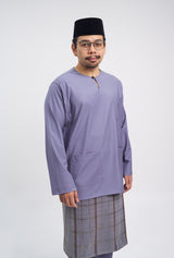 Patawali Classic Fit Baju Melayu Teluk Belanga - Purple Yam