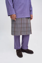 Patawali Classic Fit Baju Melayu Teluk Belanga - Purple Yam