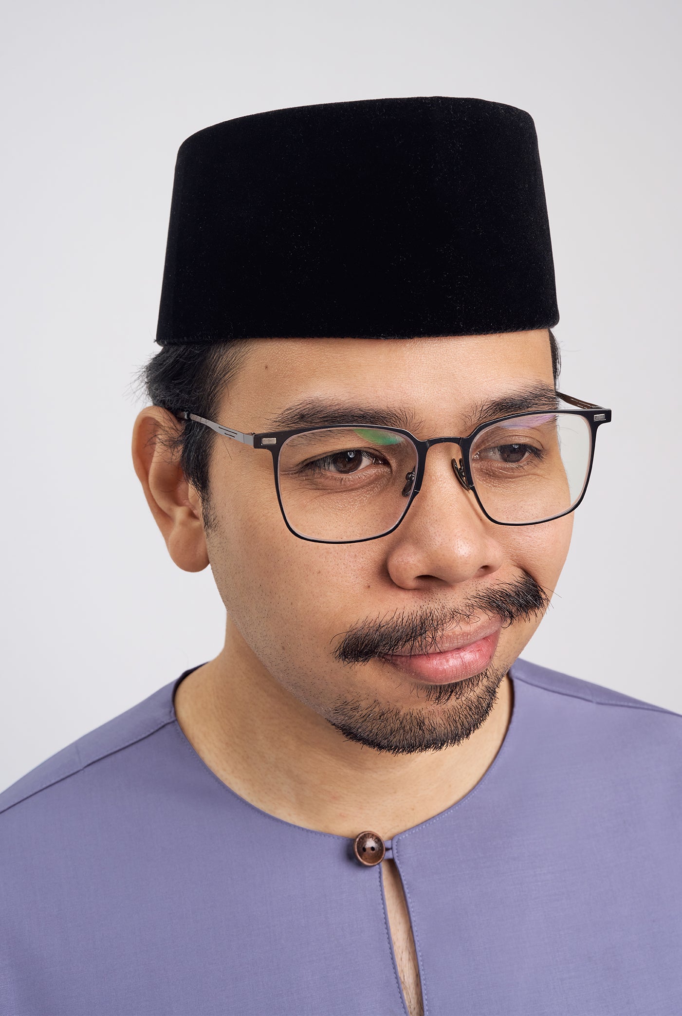 Patawali Classic Fit Baju Melayu Teluk Belanga - Purple Yam