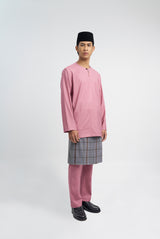 Patawali Classic Fit Baju Melayu Teluk Belanga - Pink Belacan