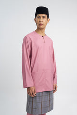 Patawali Classic Fit Baju Melayu Teluk Belanga - Pink Belacan
