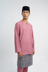 Patawali Classic Fit Baju Melayu Teluk Belanga - Pink Belacan