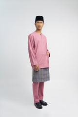 Patawali Classic Fit Baju Melayu Teluk Belanga - Pink Belacan