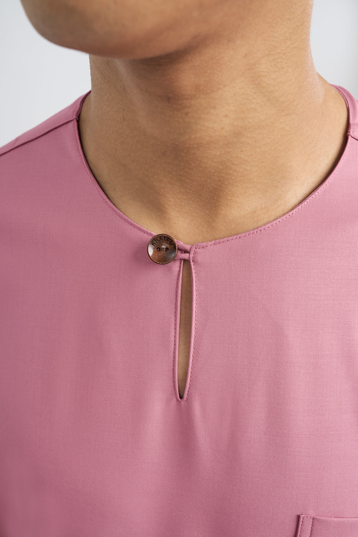 Patawali Classic Fit Baju Melayu Teluk Belanga - Pink Belacan