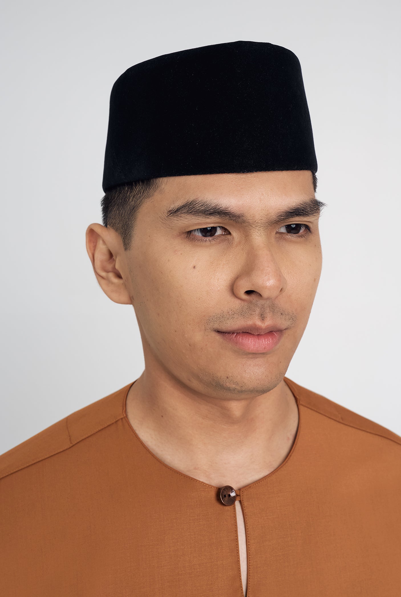 Patawali Classic Fit Baju Melayu Teluk Belanga - Apricot