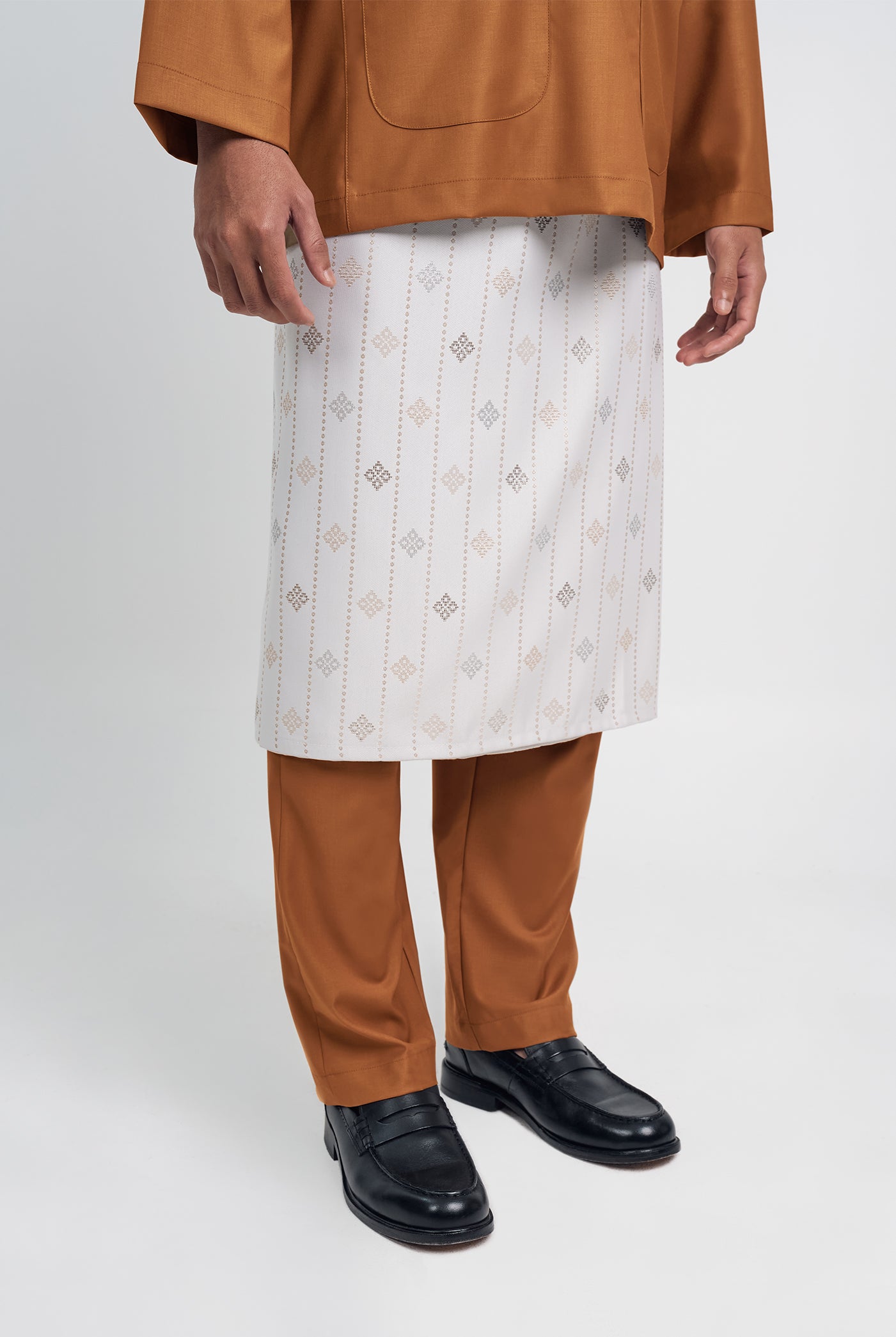 Patawali Classic Fit Baju Melayu Teluk Belanga - Apricot