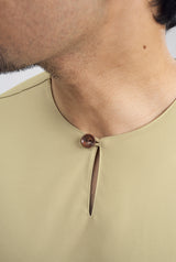 Patawali Classic Fit Baju Melayu Teluk Belanga - Buttermilk