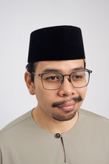 Patawali Classic Fit Baju Melayu Teluk Belanga - Light Khaki