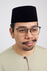 Patawali Classic Fit Baju Melayu Teluk Belanga - Light Khaki