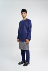 Patawali Classic Fit Baju Melayu Teluk Belanga - Dark Navy