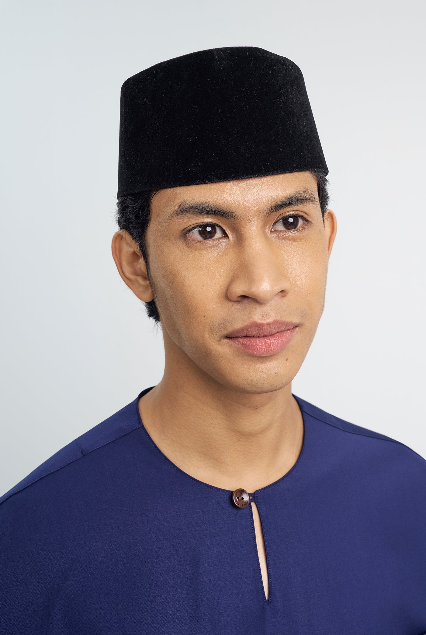 Patawali Classic Fit Baju Melayu Teluk Belanga - Dark Navy