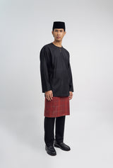 Patawali Classic Fit Baju Melayu Teluk Belanga - Opal Black
