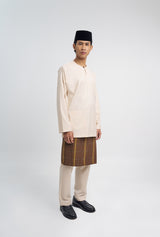 Patawali Classic Fit Baju Melayu Teluk Belanga - Ecru Beige