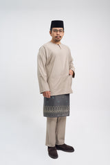 Patawali Classic Fit Baju Melayu Teluk Belanga - Light Olive