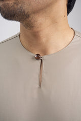 Patawali Classic Fit Baju Melayu Teluk Belanga - Light Olive