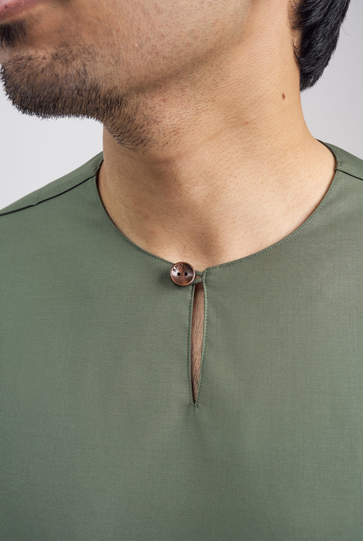 Patawali Classic Fit Baju Melayu Teluk Belanga - Pickle Green