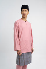 Patawali Classic Fit Baju Melayu Teluk Belanga - Dusty Pink