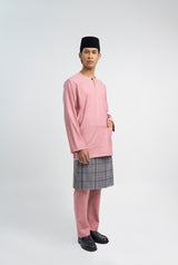 Patawali Classic Fit Baju Melayu Teluk Belanga - Dusty Pink