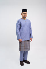 Patawali Classic Fit Baju Melayu Teluk Belanga - Stone Blue