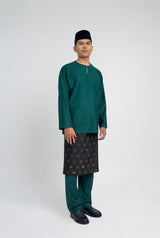 Patawali Classic Fit Baju Melayu Teluk Belanga - Emerald Green